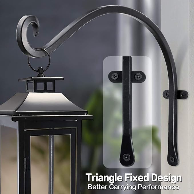 Qiang Ni Bird Feeder Hanger: 12-Inch Wall-Mounted Plant Bracket Outdoor - Image 7