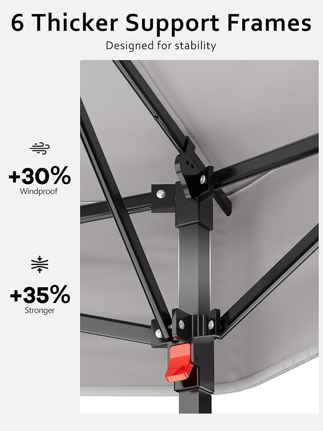 Garvee Pop Up Gazebo Screen Tent, Hexagonal Instant Gazebo Tent - Image 3
