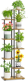 iDavosic.ly 7 Tier Tall Plant Stand Indoor, Tiered Corner Metal Wood Multiple by iDavosicly