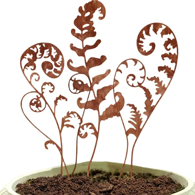 Metal Flowers for Outside, Yard Art Outdoor Plant Decorations for Pots by CCUUHJ
