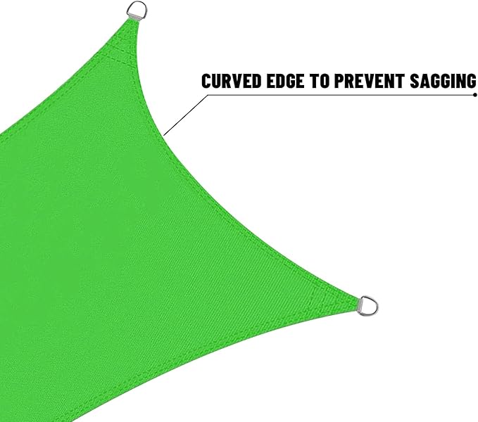 LOVE STORY Right Triangle 10'x10'x14.1' Waterproof Sun Shade Sail Canopy UV - Image 8