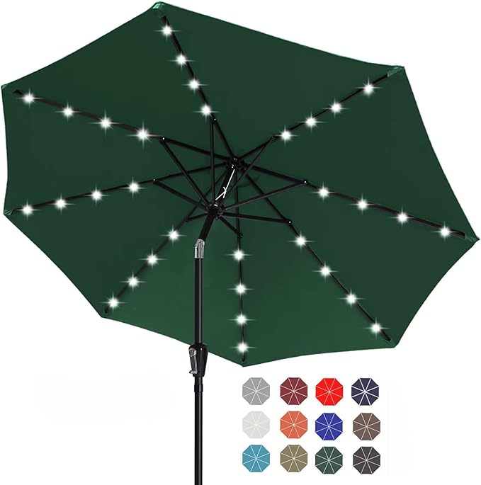 ABCCANOPY 10FT Durable Solar Led Patio Umbrellas by ABCCANOPY