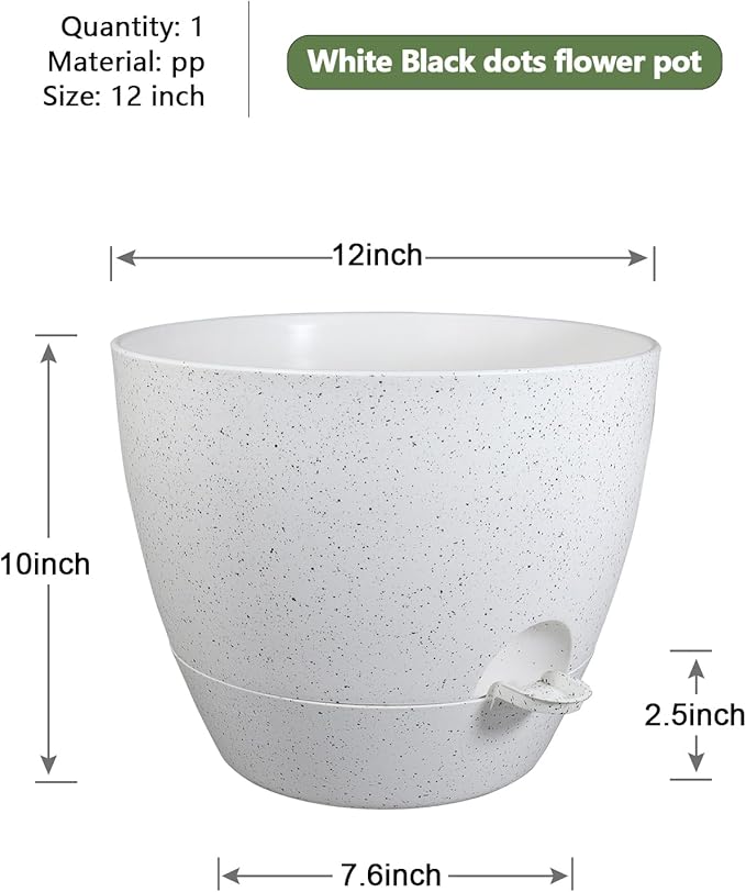 12 inch Large Self Watering Pots, Plant Pots - Image 2