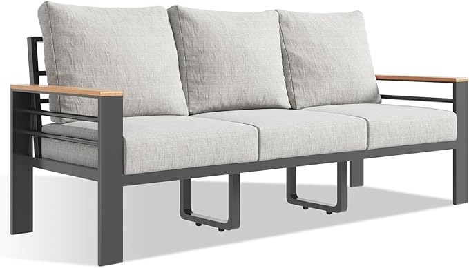 Aoxun Aluminum Patio Furniture Set 3 Seats, Oversized Outdoor Sectional by Aoxun