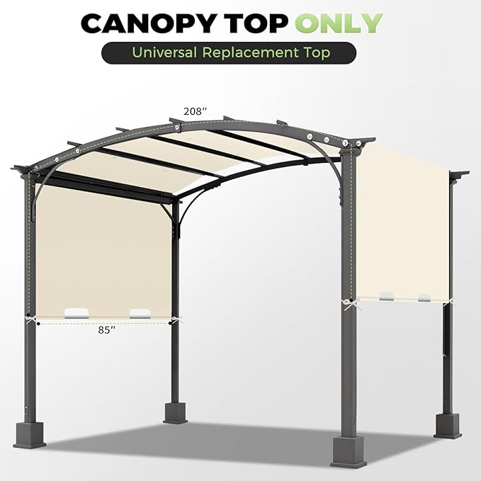 85'' x 208'' Universal Pergola Replacement Cover - Image 2