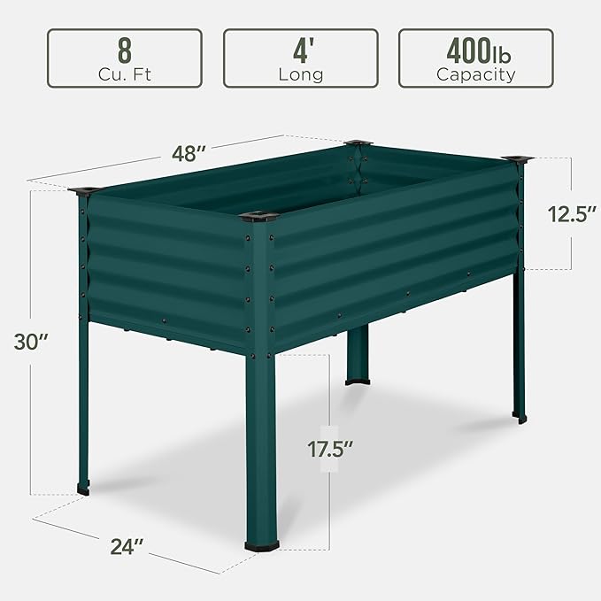 Best Choice Products 48x24x30in Galvanized Raised Garden Bed, Metal Elevated - Image 2