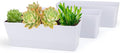 GREANER Flower Boxes, 3 Pack 12x3.8 Inch Rectangle Window Boxes, Herb Planters by GREANER