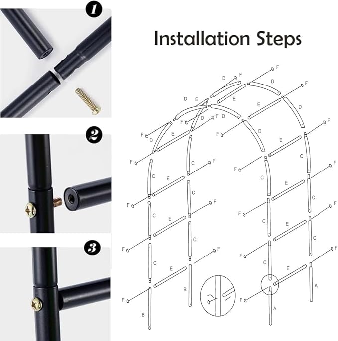 Adorox 7.8ft Garden Arch Trellis - Image 4