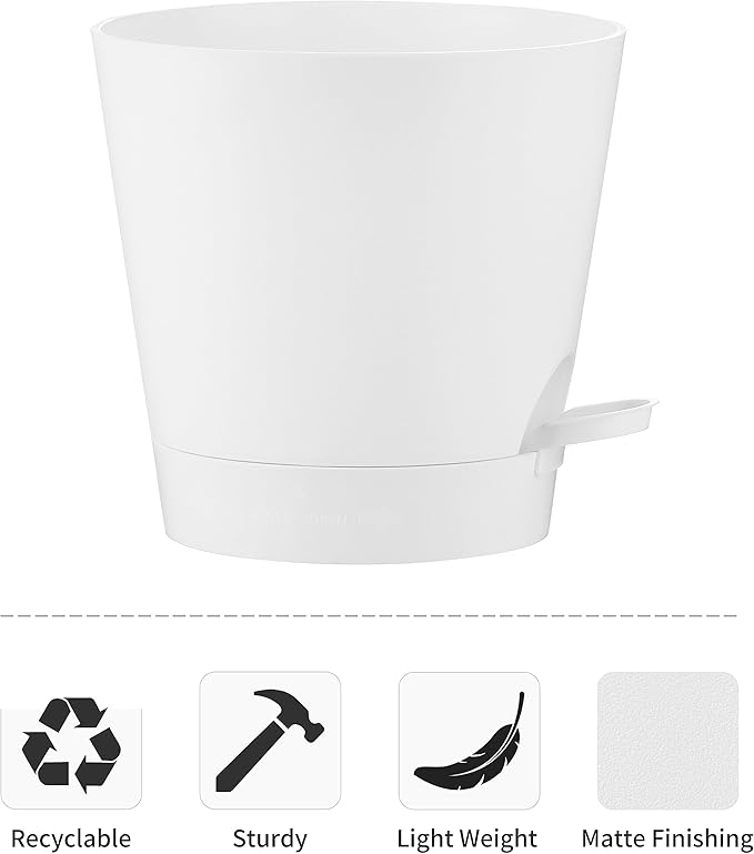 FaithLand 2-Pack 8 Inch Planter Pots - Image 4
