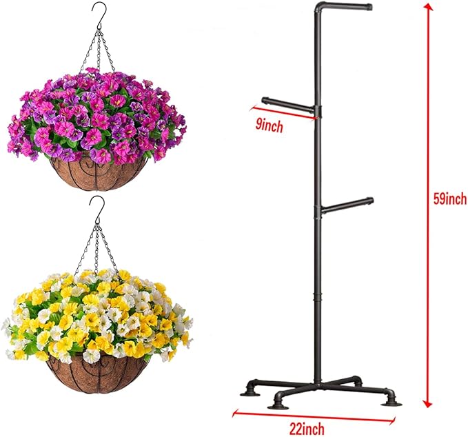 Plant Hanger Indoor, Corner Hanging Plant Stand, Heavy Duty Metal Hanging Plant - Image 2