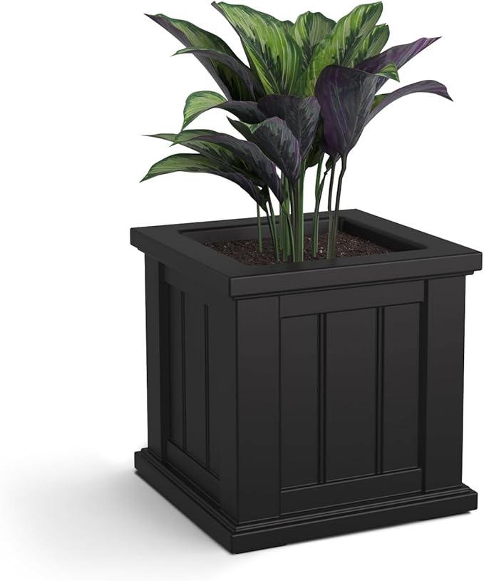 Mayne Cape Cod 14-Inch Square Planter – Self-Watering, Weather-Resistant Planter by Mayne