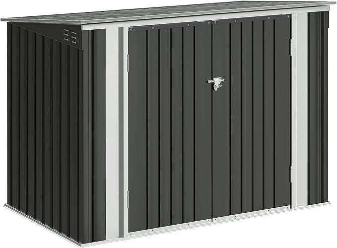 Devoko Outdoor Storage Shed 5.8 x 3.3 FT Metal Trash Shed Waterproof Outside - Image 2