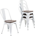 Nazhura Metal Dining Chair Farmhouse Tolix Style by NazhuraGoodCompanionAtHome