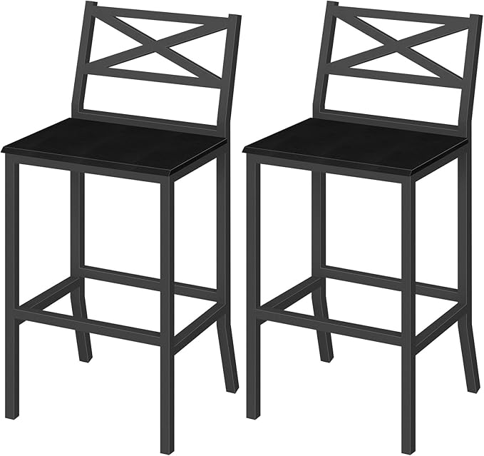 Bar Stools, Kitchen Breakfast Bar Chairs, Easy Assembly, by MAHANCRIS