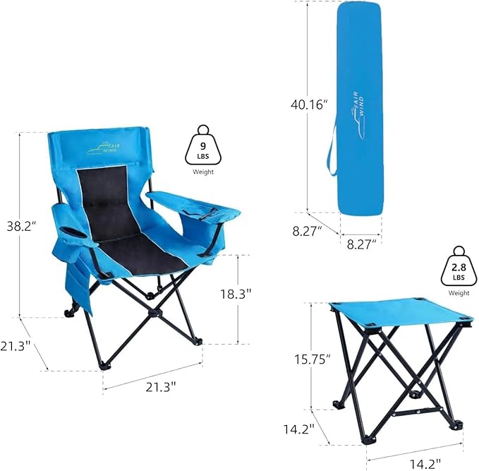 FAIR WIND Oversized Padded Camping Chair - Image 3