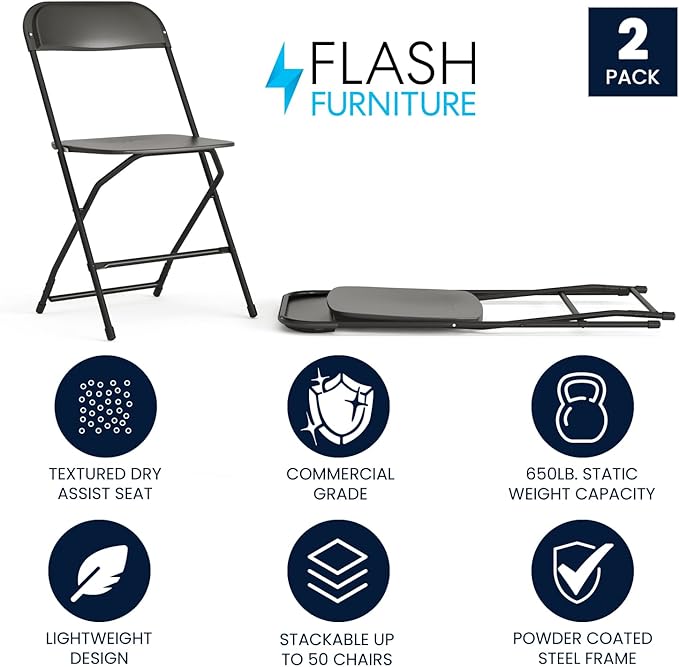 Flash Furniture Hercules Series Plastic Folding Chairs - Image 4