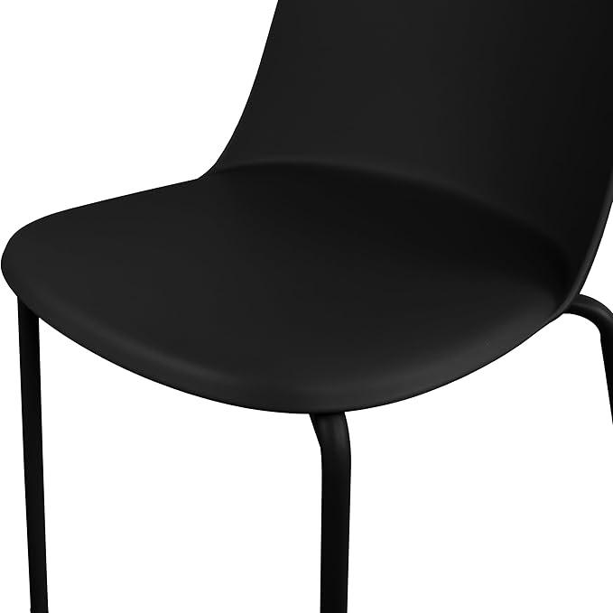 2xhome Modern Stackable Armless Dining Chair, Plastic Shell Seat - Image 8