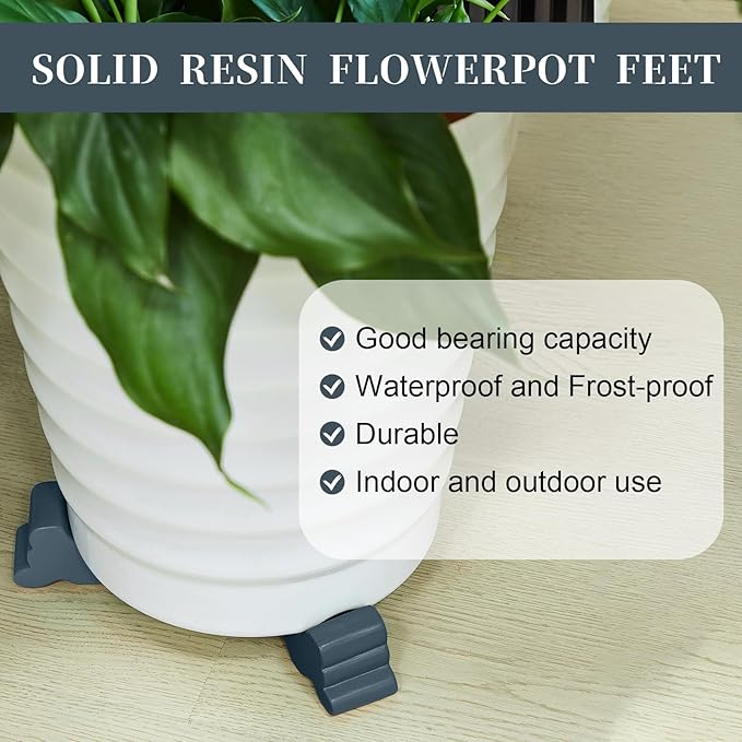 Kigeli 6 Pcs Resin Garden Pot Feet - Image 6