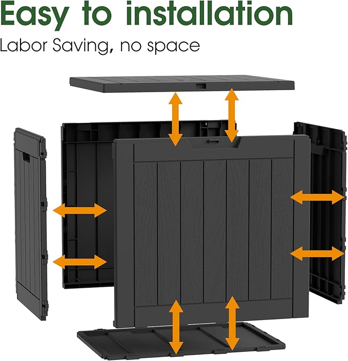 Outdoor Storage Box, Resin Deck Boxes Indoor and outdoor, Waterproof Storage - Image 6