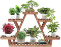 Ufine Wood Plant Stand Triangular Plant Shelf Multi Tier Flower Display Holder by Ufine