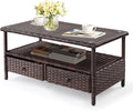 VINGLI Outdoor Wicker Coffee Table by VINGLI