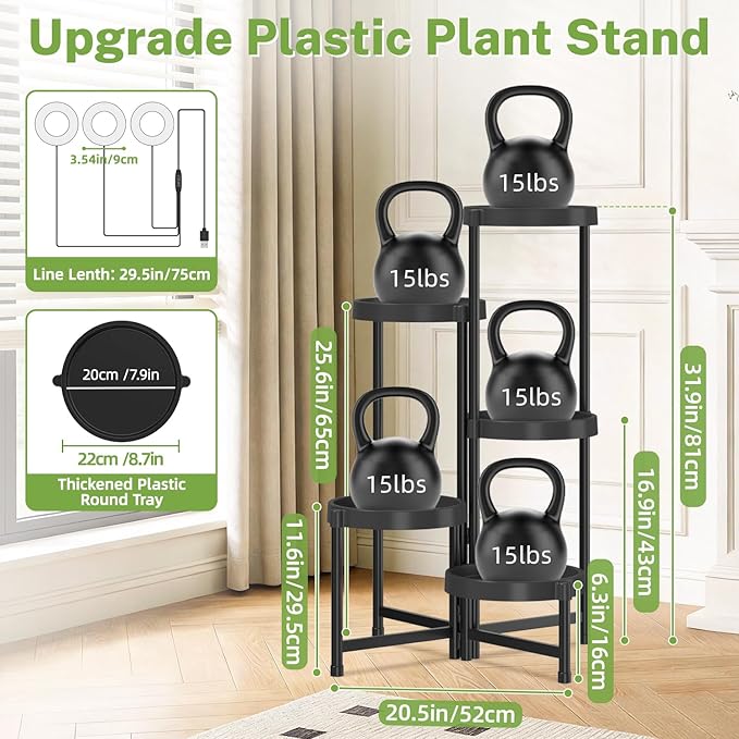 iDavosic.ly 5 Tier Folding Plant Stand Indoor Outdoor - Image 2
