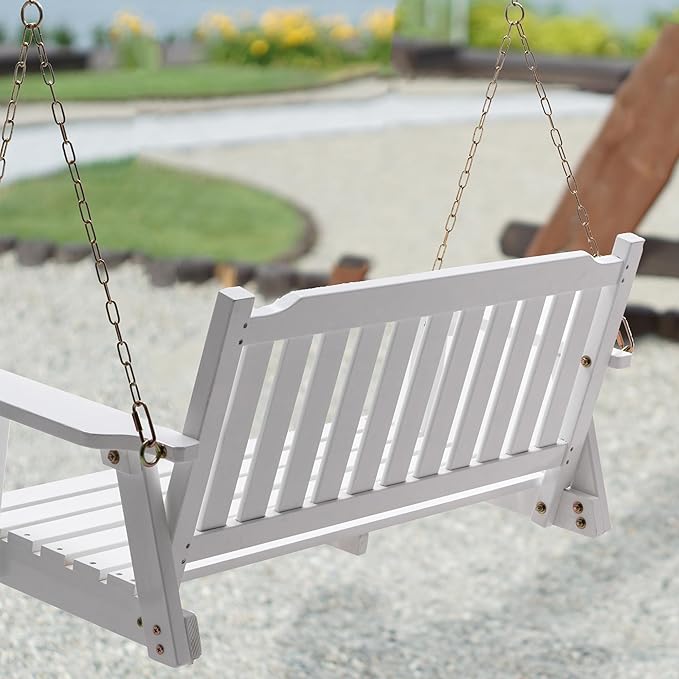 Anraja Wooden Porch Swing 2-Seater, Bench Swing - Image 8