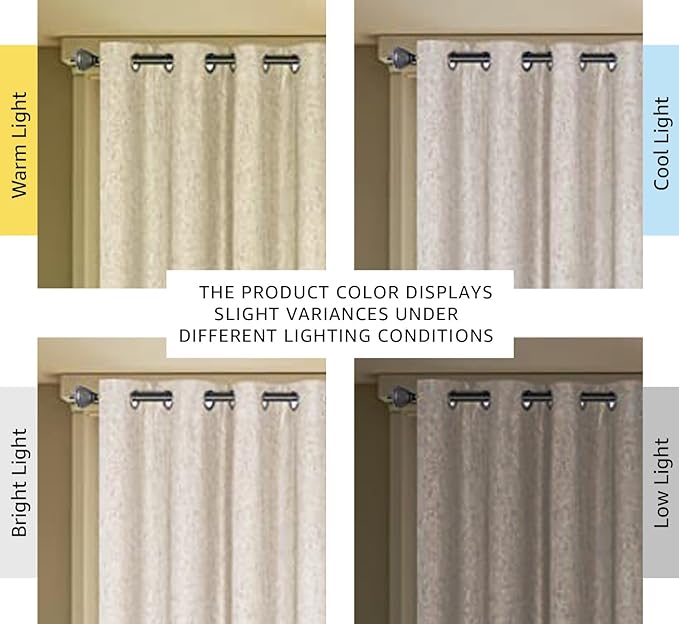 H.VERSAILTEX Linen Blackout Curtain Durable Thick Textured Linen Look 100% - Image 3