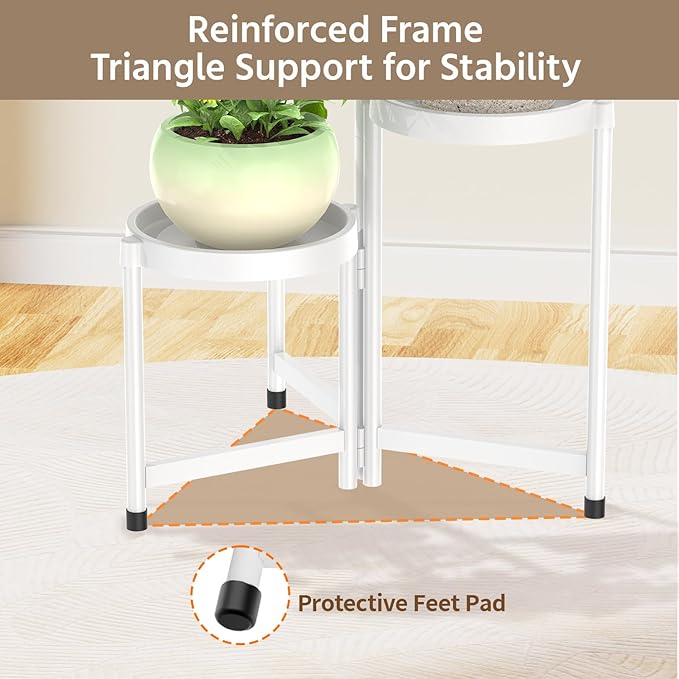 LASZOLA 3 Tiered Folding Plant Stand Indoor - Image 5