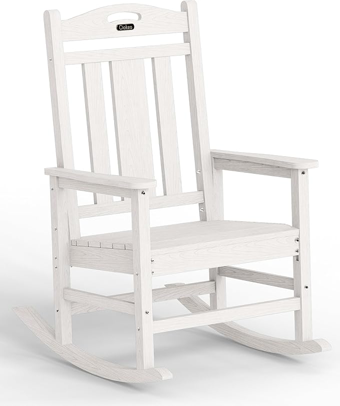 Ciokea Oversized Outdoor Rocking Chair, 380lbs Heavy-Duty Large Patio Rocker by CIOKEA