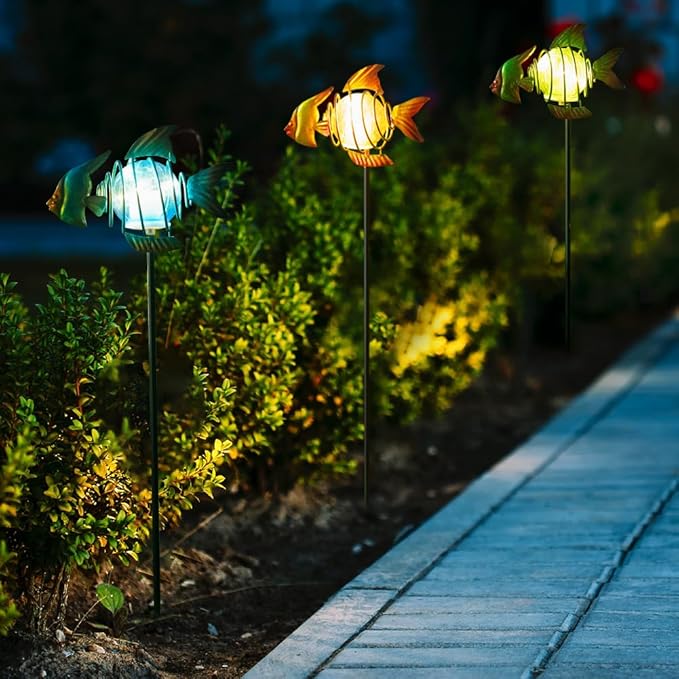 Outdoor Garden Solar Lights, Fish Outdoor Figurine Lights - Image 6