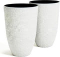 Worth Garden 2-Pack 21" H. White Tall Planters by WORTH