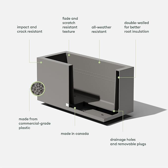 Veradek Block Series Long Box Planter - Image 2