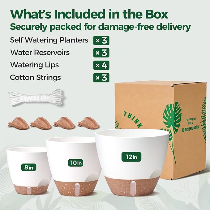 T4U 3 Pack Self Watering Pots - Image 6