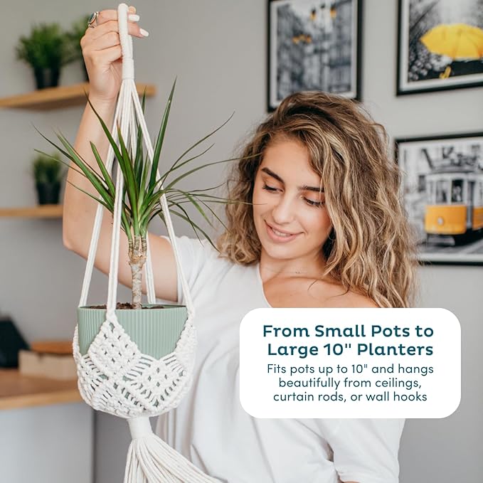 Nook Theory 4-Pack Macrame Plant Hangers - Image 5