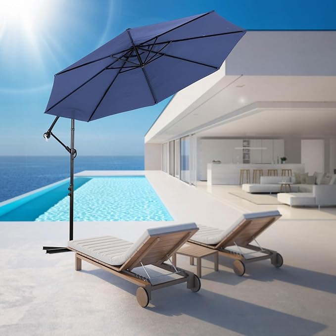 Backyard Expressions 10FT Cantilever Patio Umbrella – Outdoor Offset Hanging - Image 5