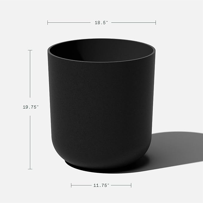 Veradek Round Black Plastic Planter Pots - Image 3