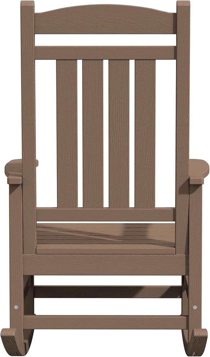 KINGYES HDPE Outdoor Rocking Chair Set of 4, All-Weather Poly Patio Rocking - Image 12