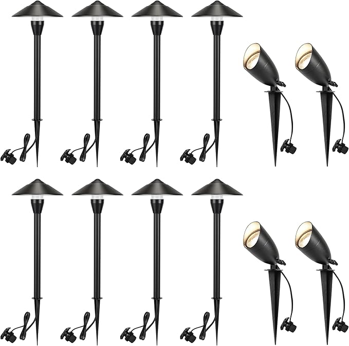 LUTEC 12V Low Voltage Landscape Lighting, Die-cast Aluminum Spot Lights by LUTEC