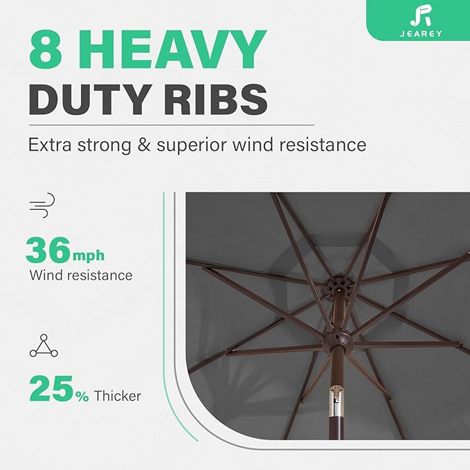JEAREY 9FT Outdoor Patio Umbrella - Image 7