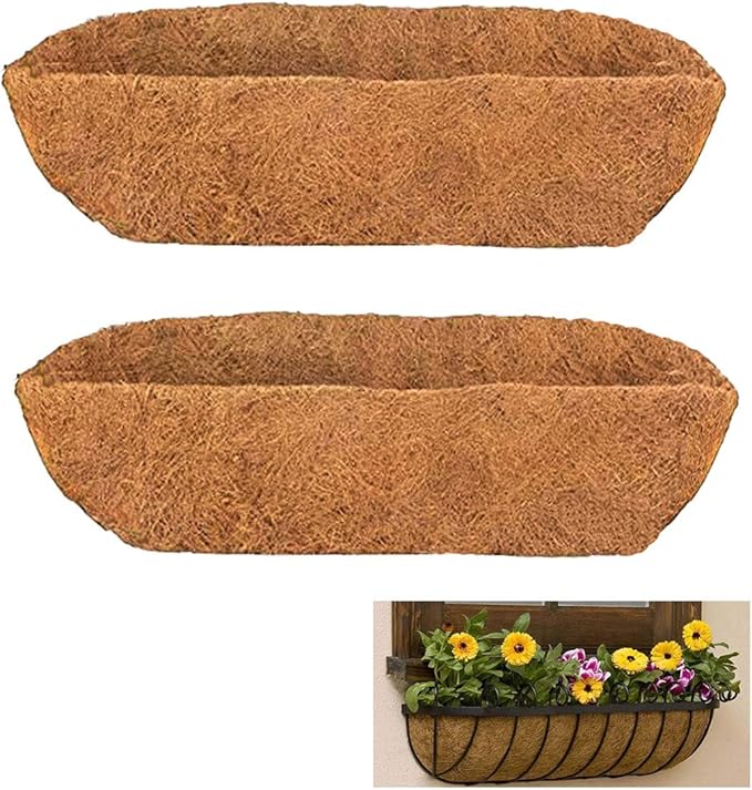 2pcs Trough Coco Liner 30 inch Wall Planter Replaceable Coco Liner by HHTHH