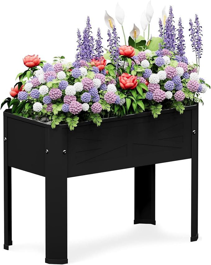 Raised Garden Bed with Detachable Tall Legs Elevated Metal Planter Box by PROXRACER