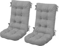 SERWALL HDPE Outdoor Rocking Cushion Set of 2, Memory Foam Cushion Dark Gray by SERWALL