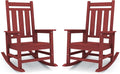KINGYES Oversized Outdoor Rocking Chair Set of 2, All-Weather Patio Rocking by KINGYES