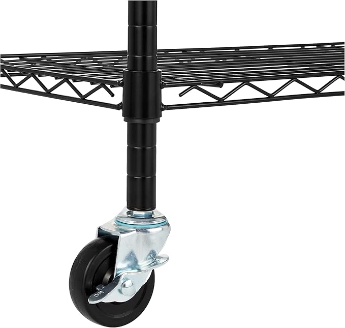 Amazon Basics 4-Shelf Heavy Duty Garage Shelving Storage Unit on 3" Wheel - Image 5