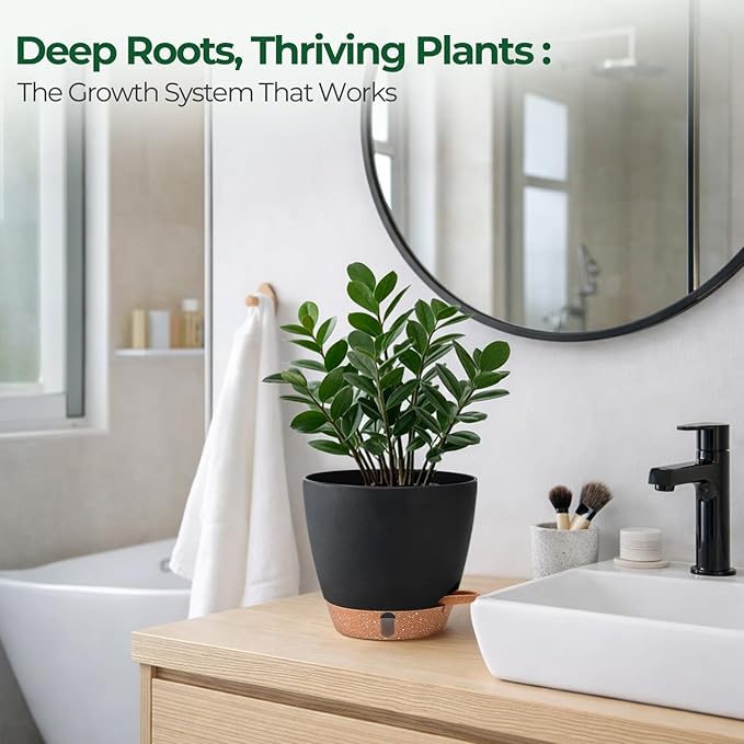 T4U 2 Pack 8 Inch Self Watering Pots - Image 8