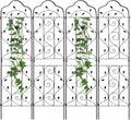 hogardeck 4 Packs 72 * 18 inch Metal Garden Trellis by HOGARDECK
