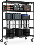 53" W Garage Shelving 5 Tier Industrial 2200LBS Metal Shelving Units by MEIGAOPLASTICANDMETALHKCOLIMITED