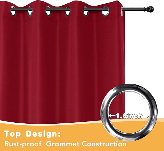HolidayIdeas Red Outdoor Curtains - Image 4