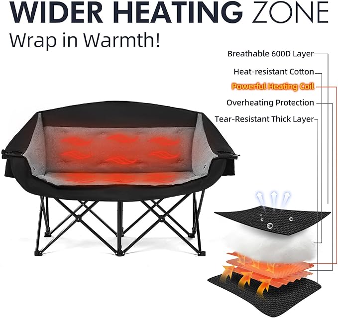 Heated Double Camping Chair - Image 3